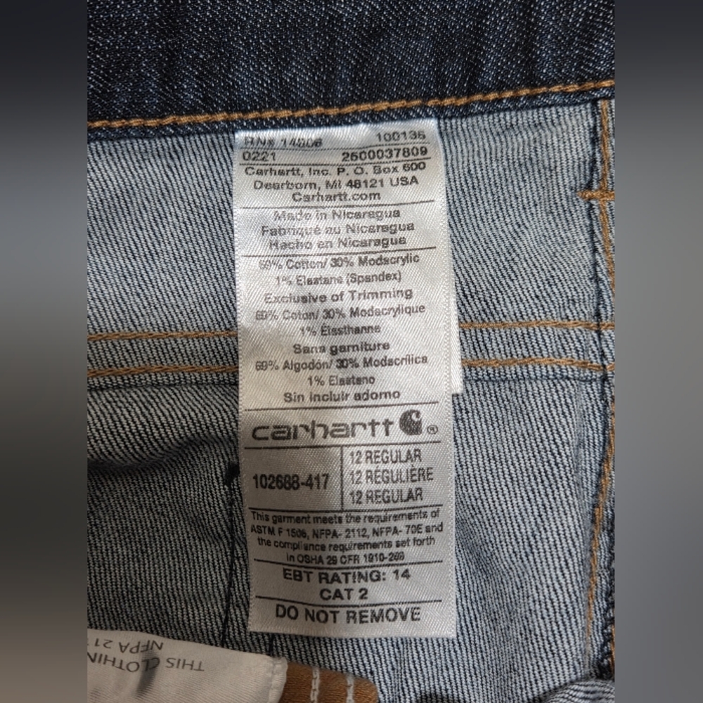 Carhartt Women's FR Rugged Flex Jeans Size 12‎ Regular NWT - Picture 2 of 11